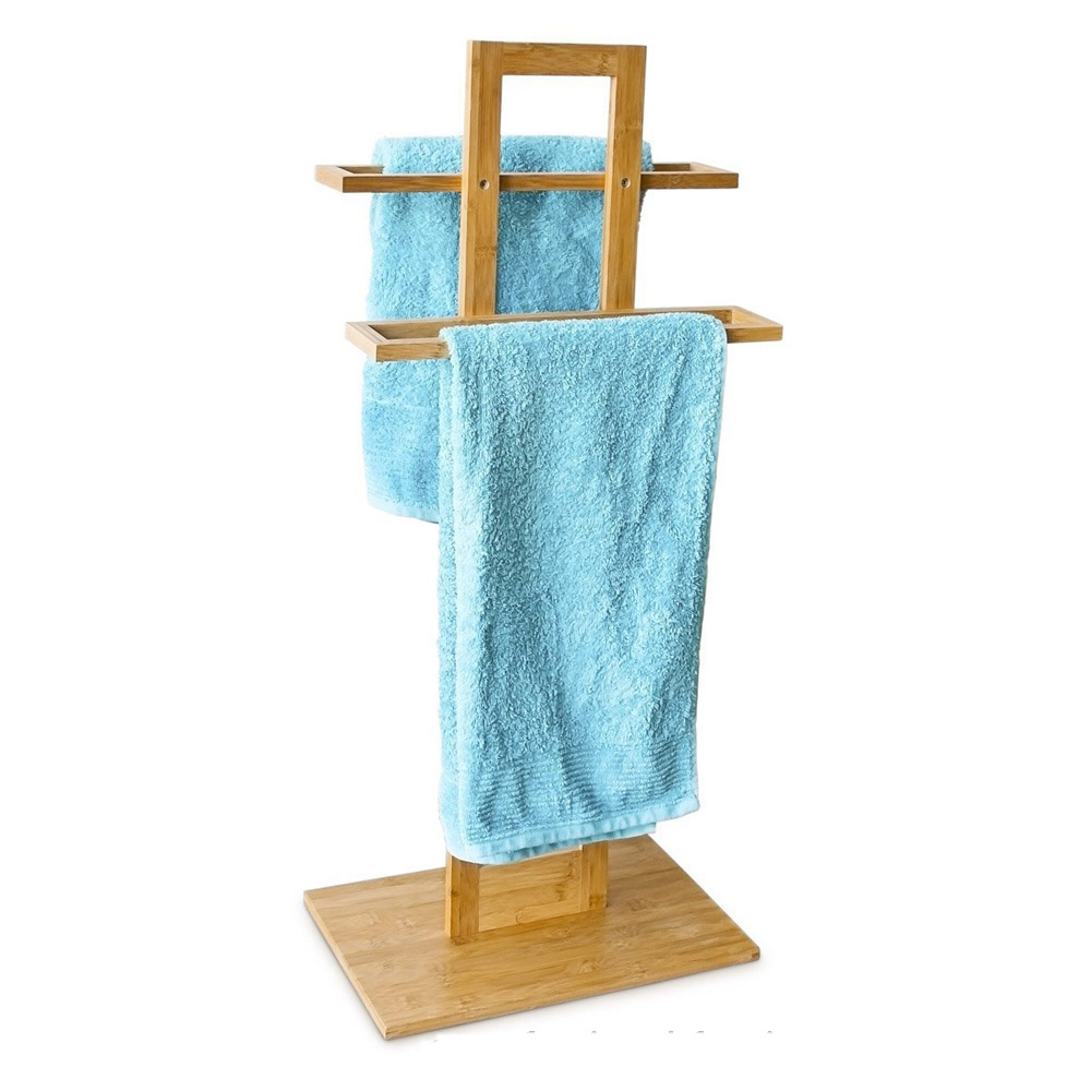 bamboo towel shelf